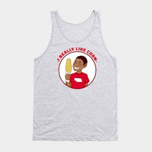 I Really Like Corn // Funny Nebraska Corn Kid Tank Top